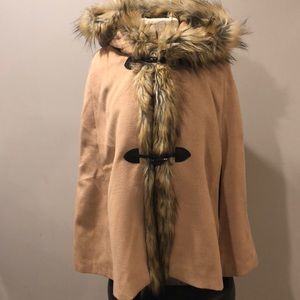 Pink Lady Wool Hooded Cape Sz S